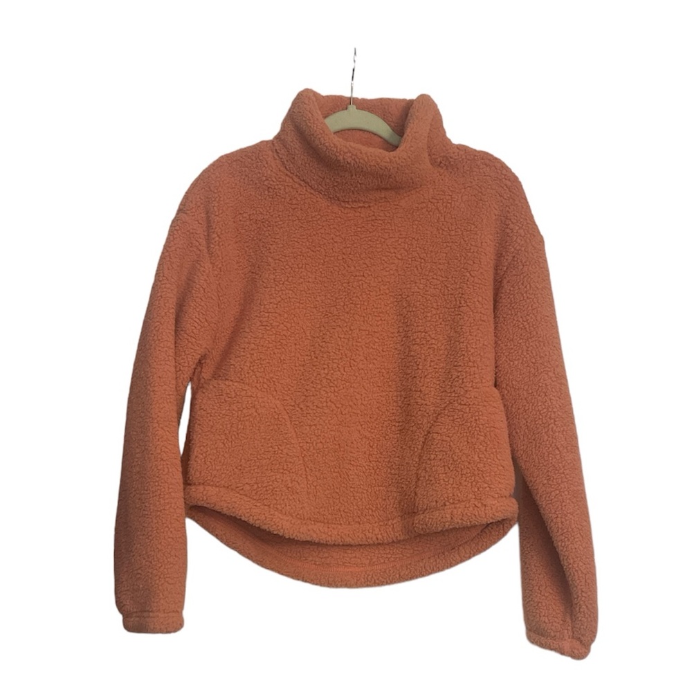 All in Motion Cozy Cowl Neck Sherpa Pullover Pink Size Medium